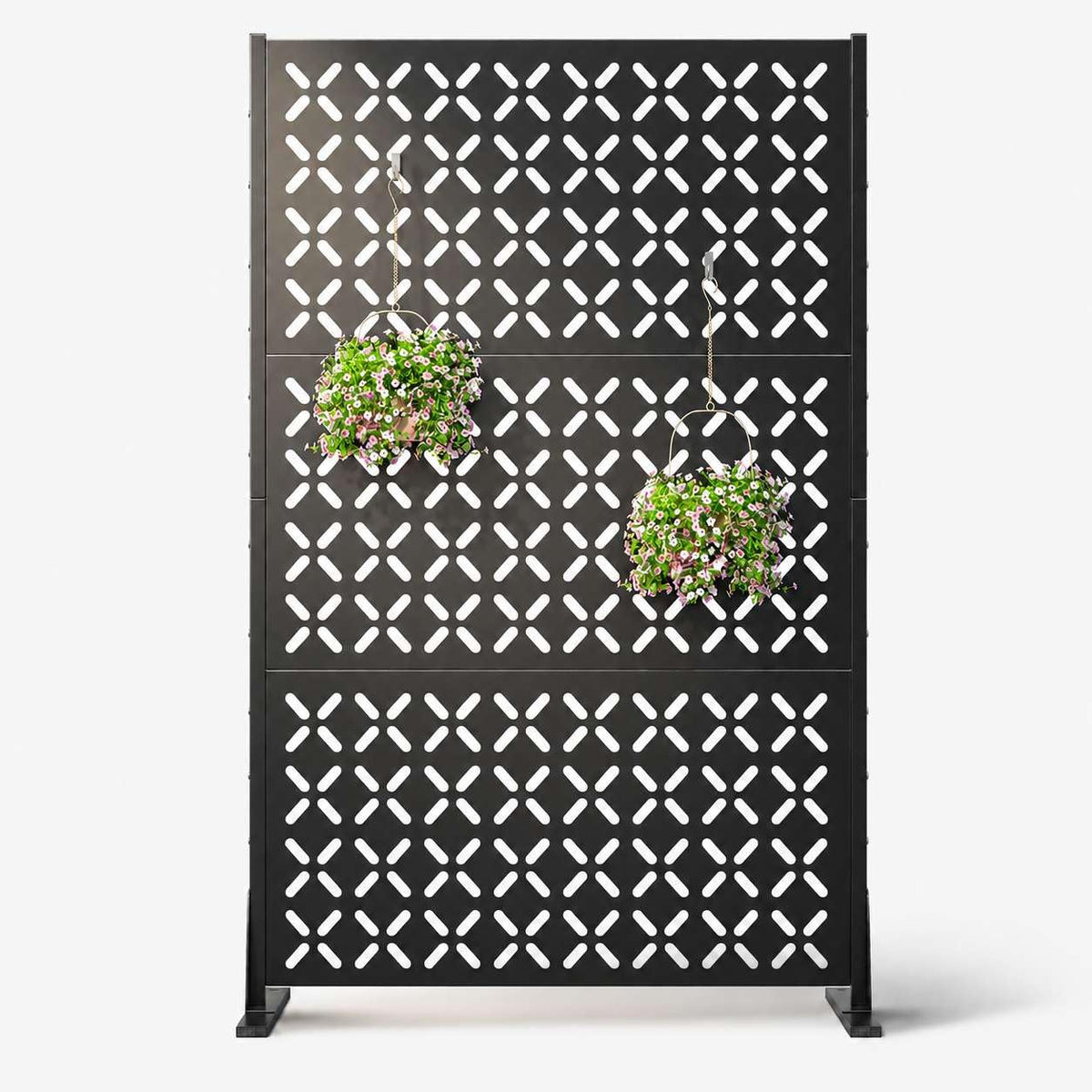 72" Decorative Metal Outdoor Privacy Fence Screen E394