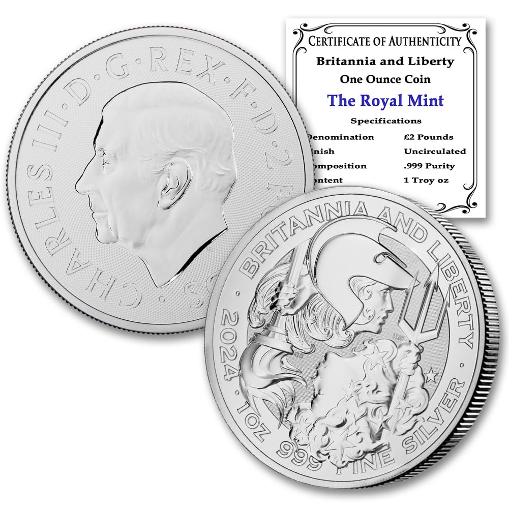 1 oz British Silver Britannia and Liberty Coin X111317