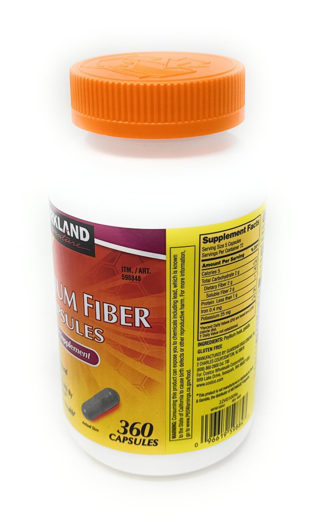 Fiber Supplement 360 Capsules F4720