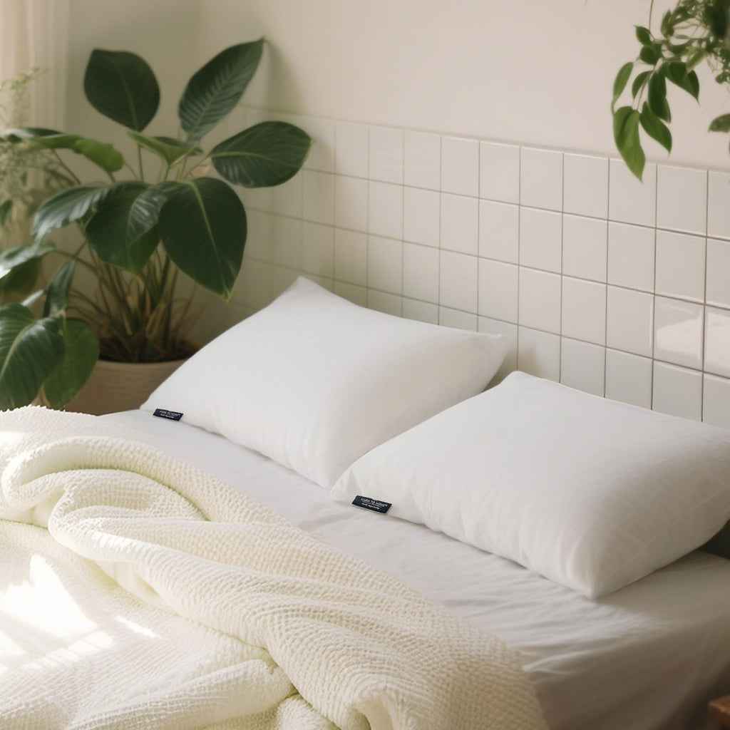 100% Organic Cotton Cover King Size Bed Pillows Set of 2 Y417379
