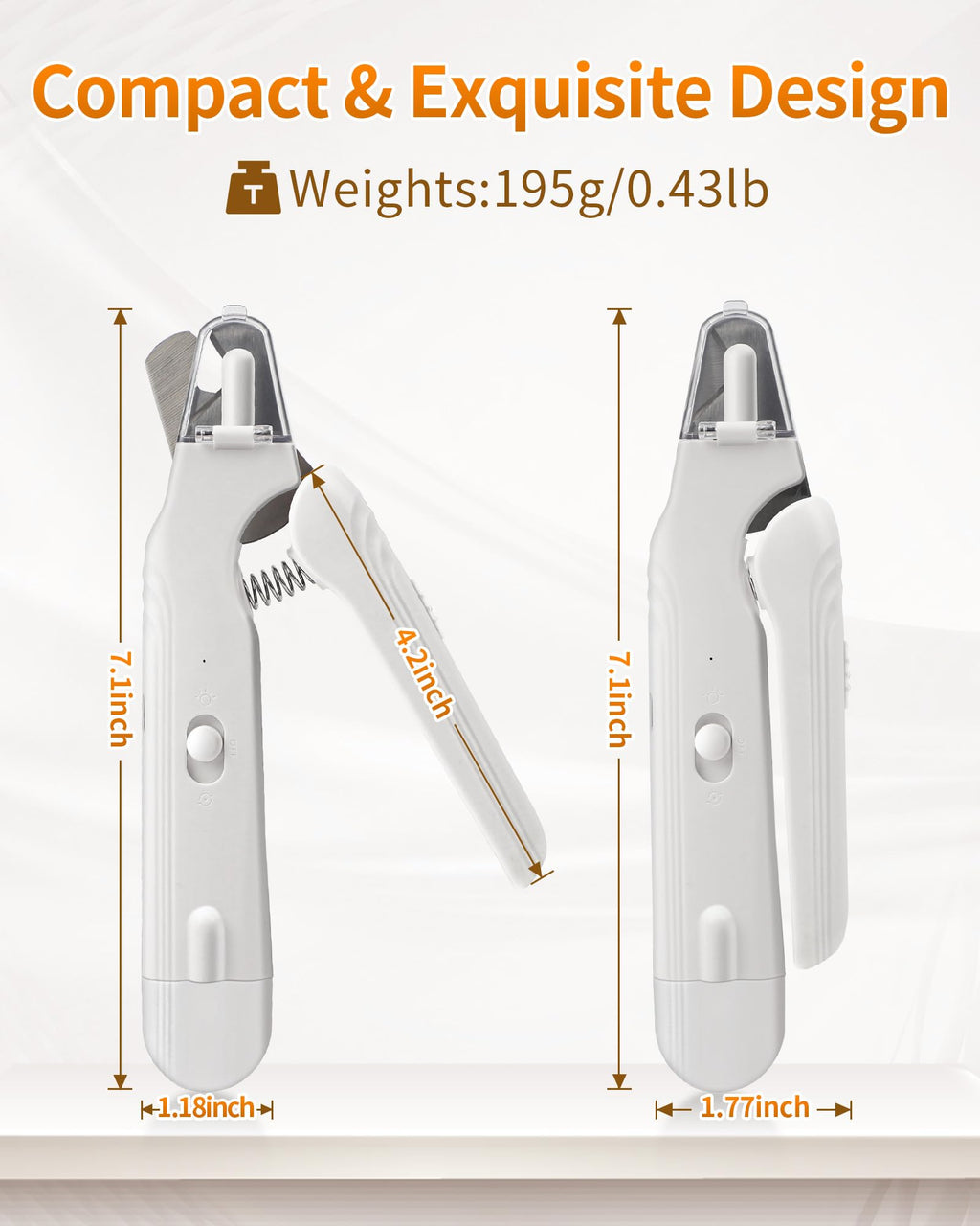 2-in-1 Dog & Cat Nail Clippers & Grinder with LED Light L938646