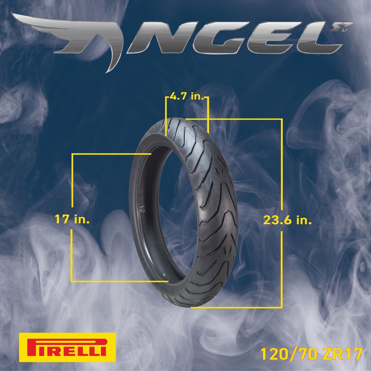 Motorcycle Tire Set 120/70ZR17 58W & 180/55ZR17 73W E847