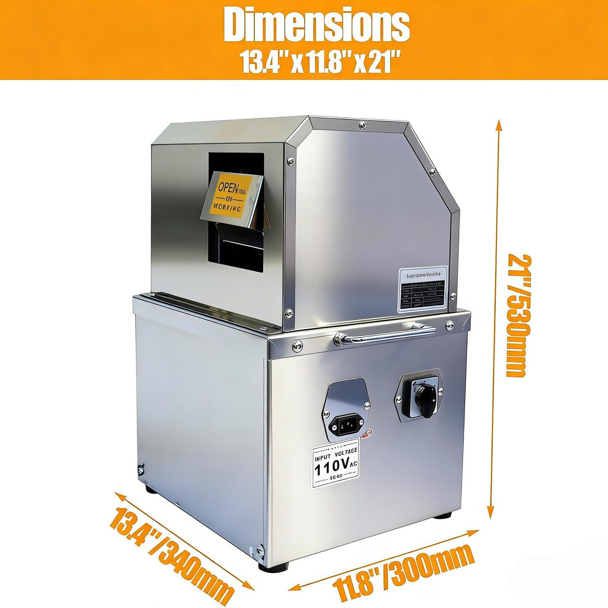 110V 800W Stainless Steel Electric Sugar Cane Juicer Machine J21404