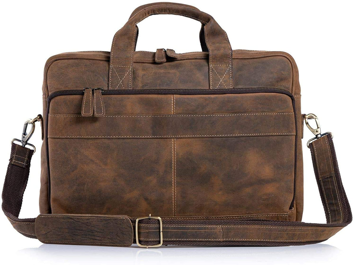 18 Inch Leather Laptop Messenger Bag L3101