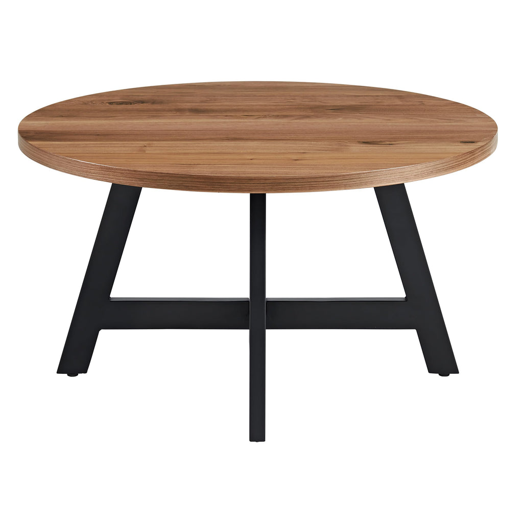 Round Wood Top Metal Base Coffee Table G7097