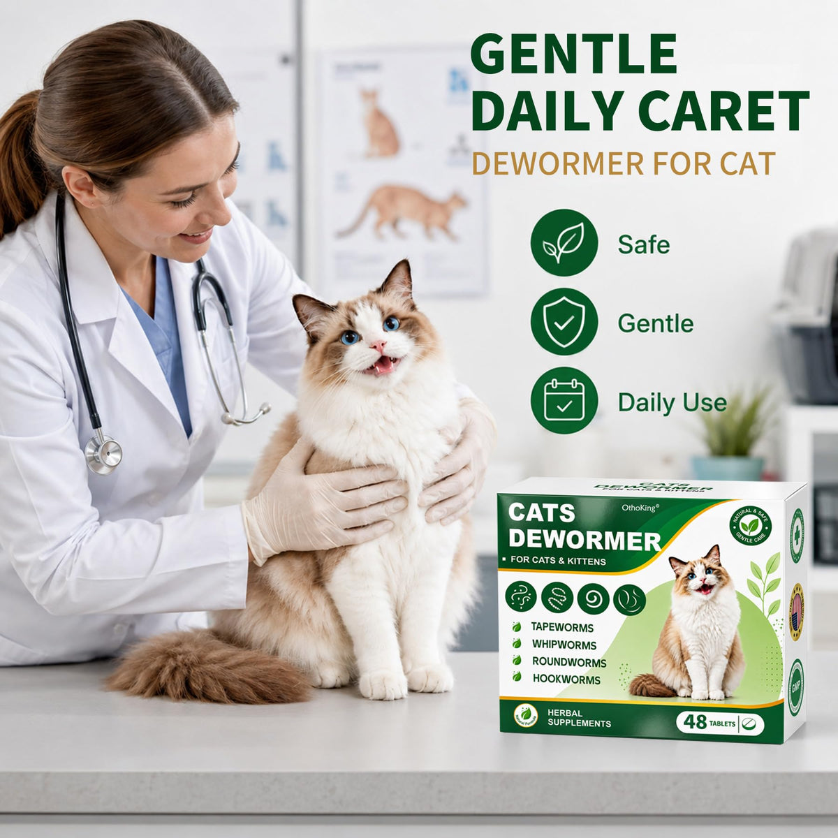 Cat Dewormer Tablet 48 Tablets U963505