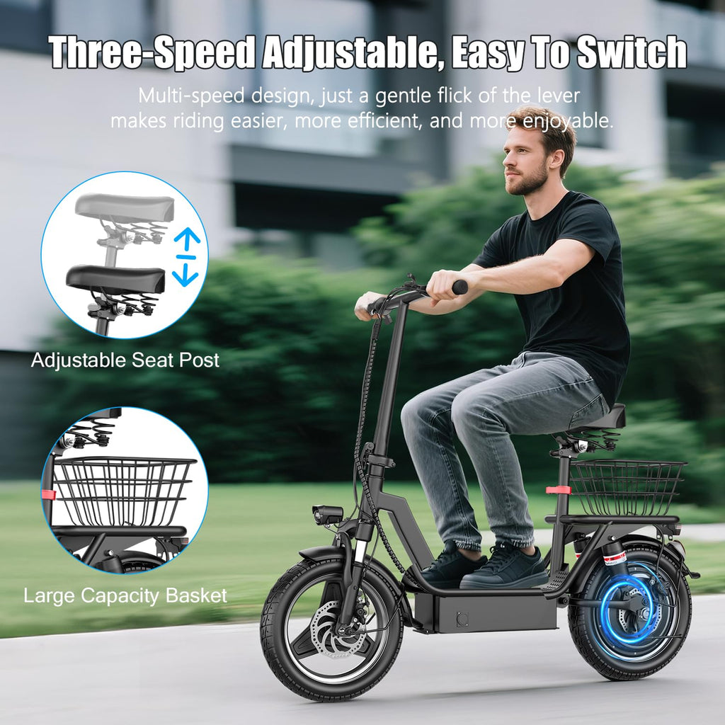 Foldable Electric Scooter with Seat H238