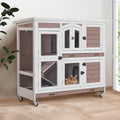Two-Story Rabbit Hutch with Wheels M68015