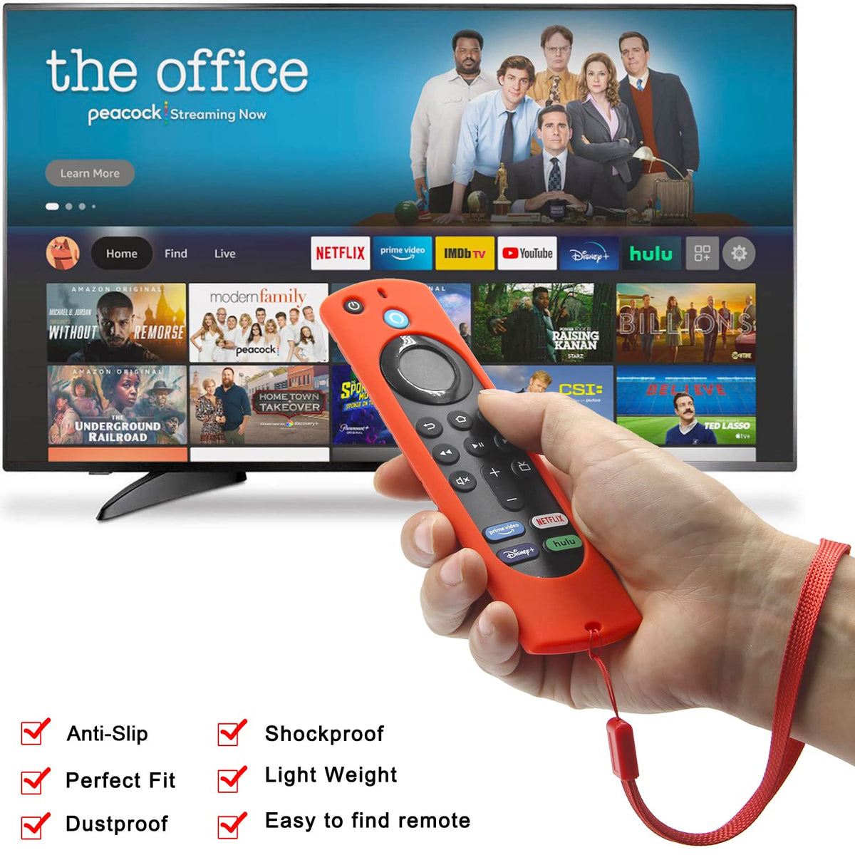Silicone Remote Cover with Lanyard W684