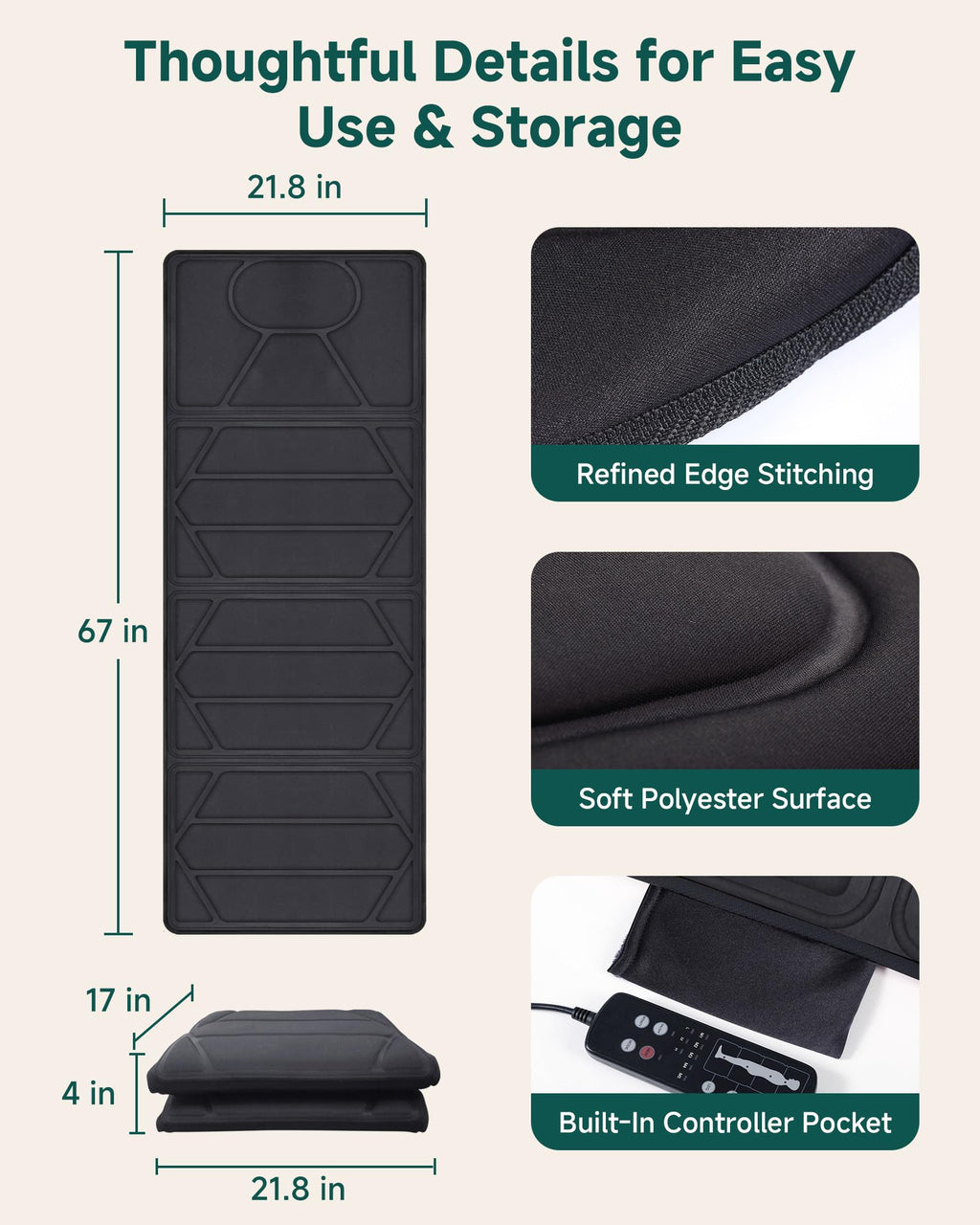 Full Body Massage Mat with Heat Q749