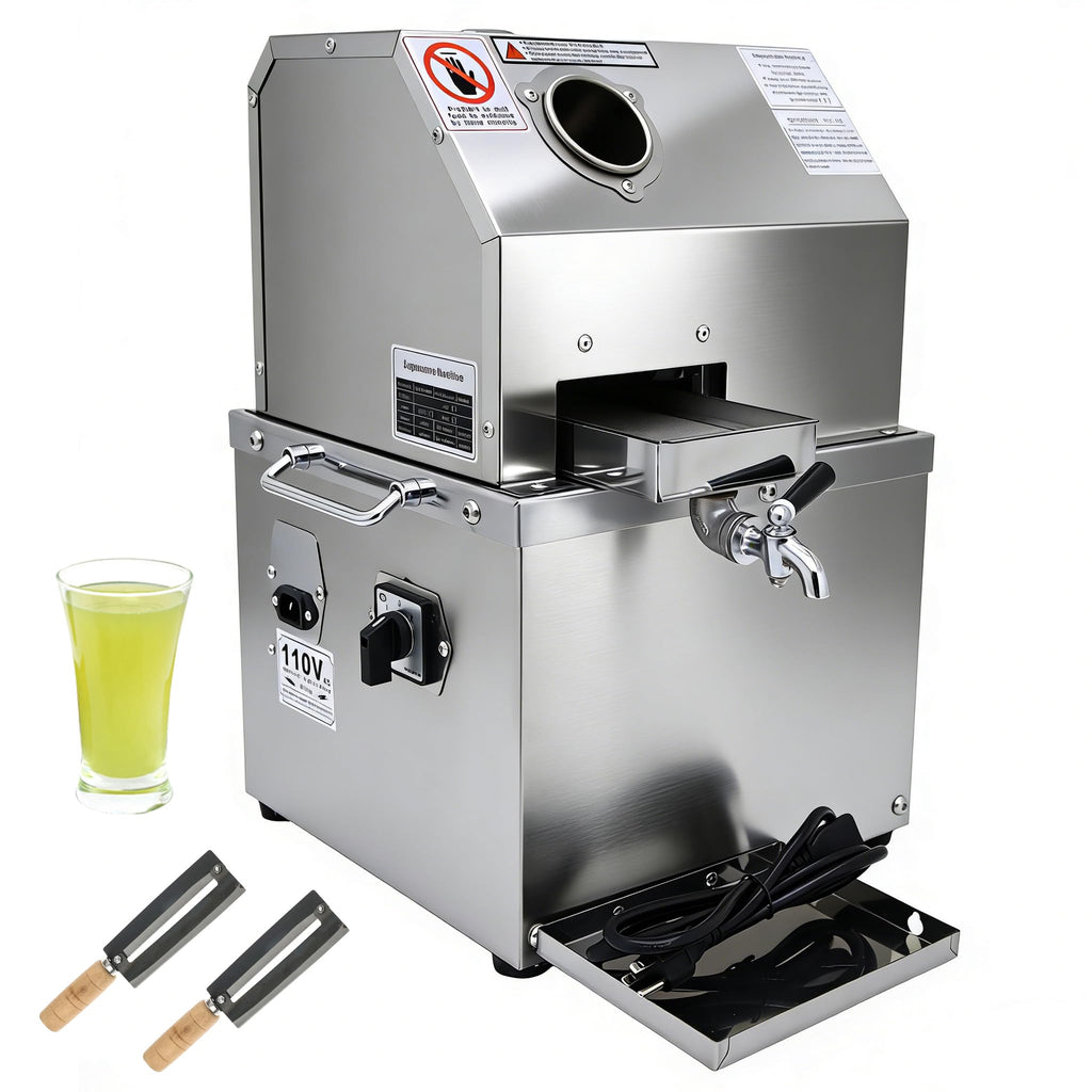 110V 800W Stainless Steel Electric Sugar Cane Juicer Machine J21404