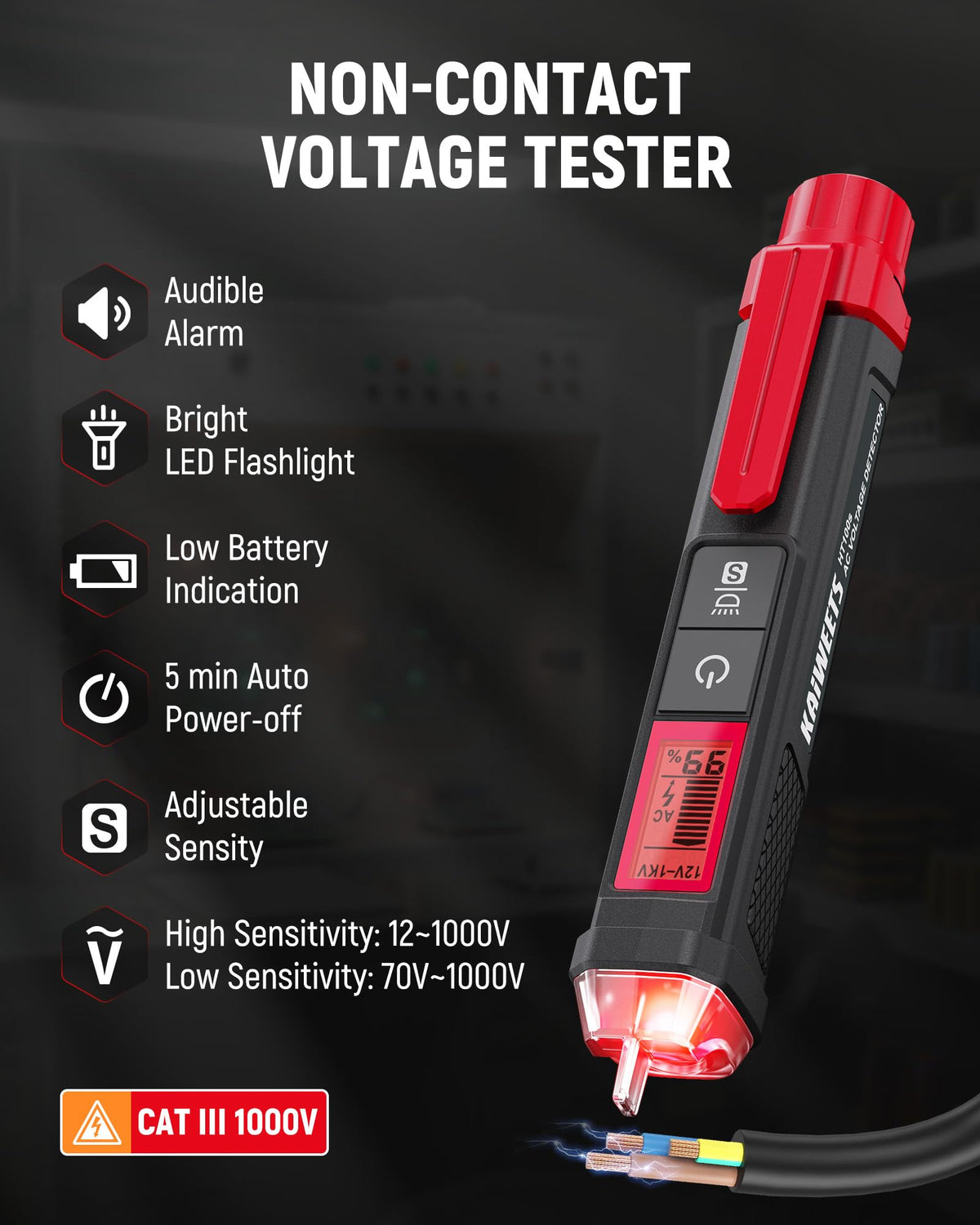 Digital Multimeter Non-Contact Voltage Tester GFCI Outlet Tester Kit R61280