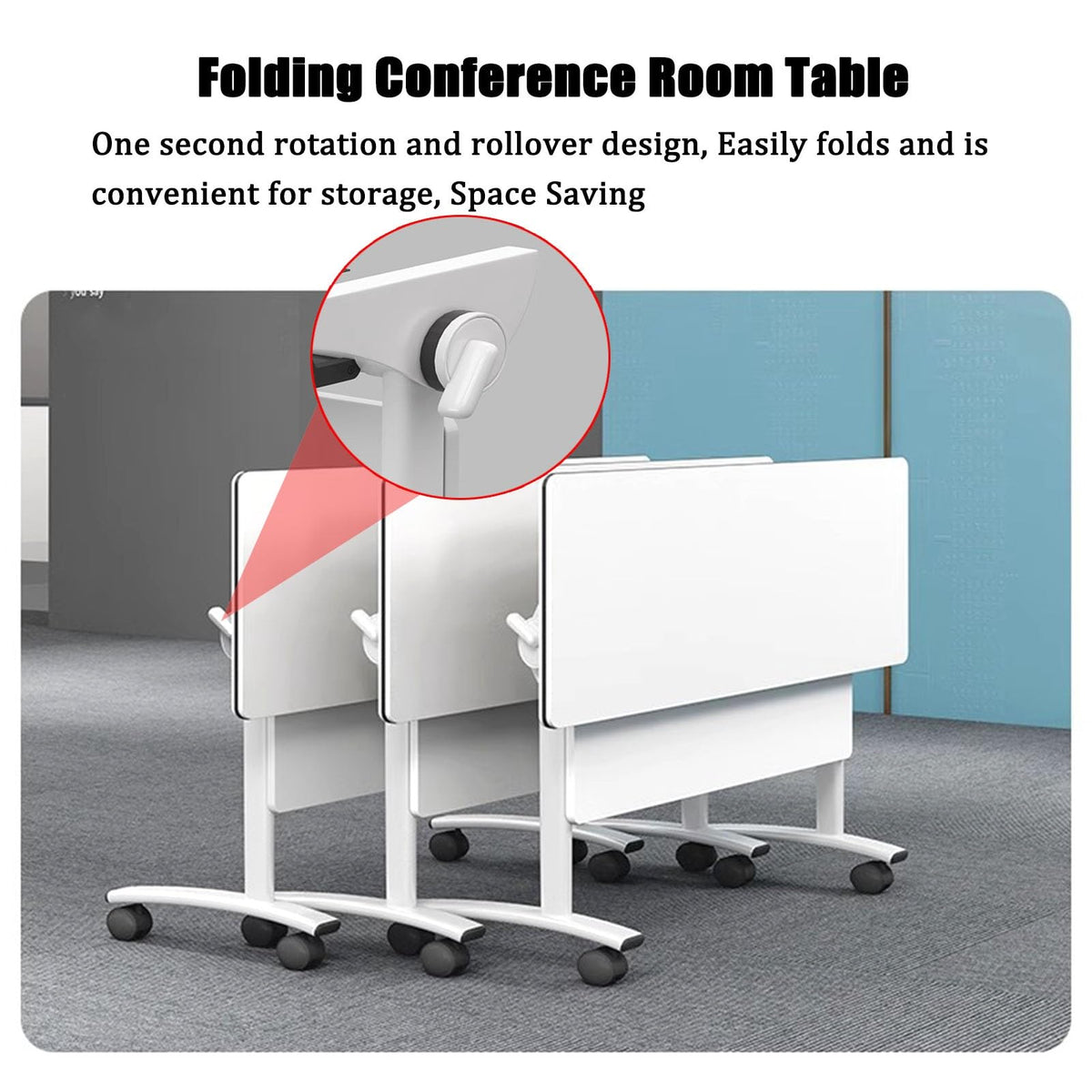 Folding Table with Locking Wheels I321111