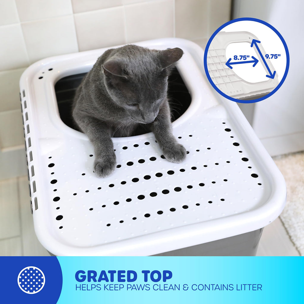 Enclosed Cat Litter Box with Hinged Lid B6249