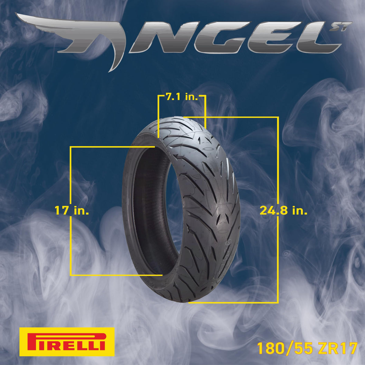 Motorcycle Tire Set 120/70ZR17 58W & 180/55ZR17 73W E847