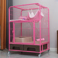 Heavy Duty Metal Dog Crate Cat Cage with Four Wheels P861