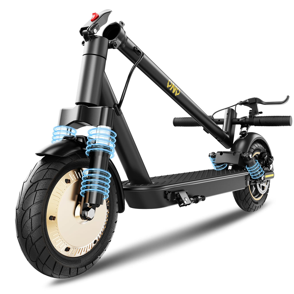 Electric Scooter with Solid Tires, Dual Suspension, Folding G918
