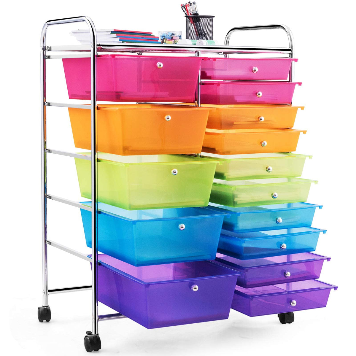 15 Drawer Rolling Storage Cart with Wheels B99954