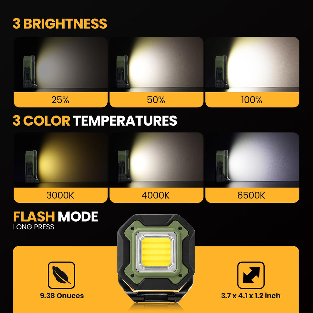 2-Pack 6000mAh Magnetic LED Work Light S695926