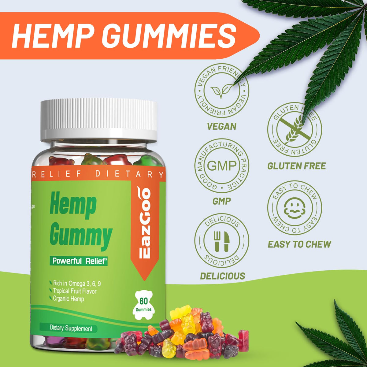 Hemp Gummies 2,000,000 XXL Extra Strength 120 Counts Y70362