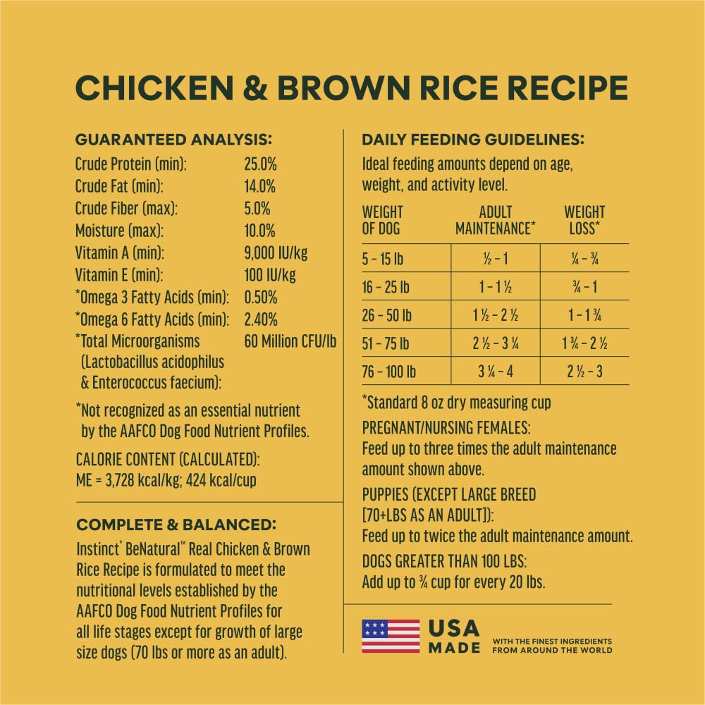Whole Grain Chicken & Brown Rice Dry Dog Food 25 lb J40715