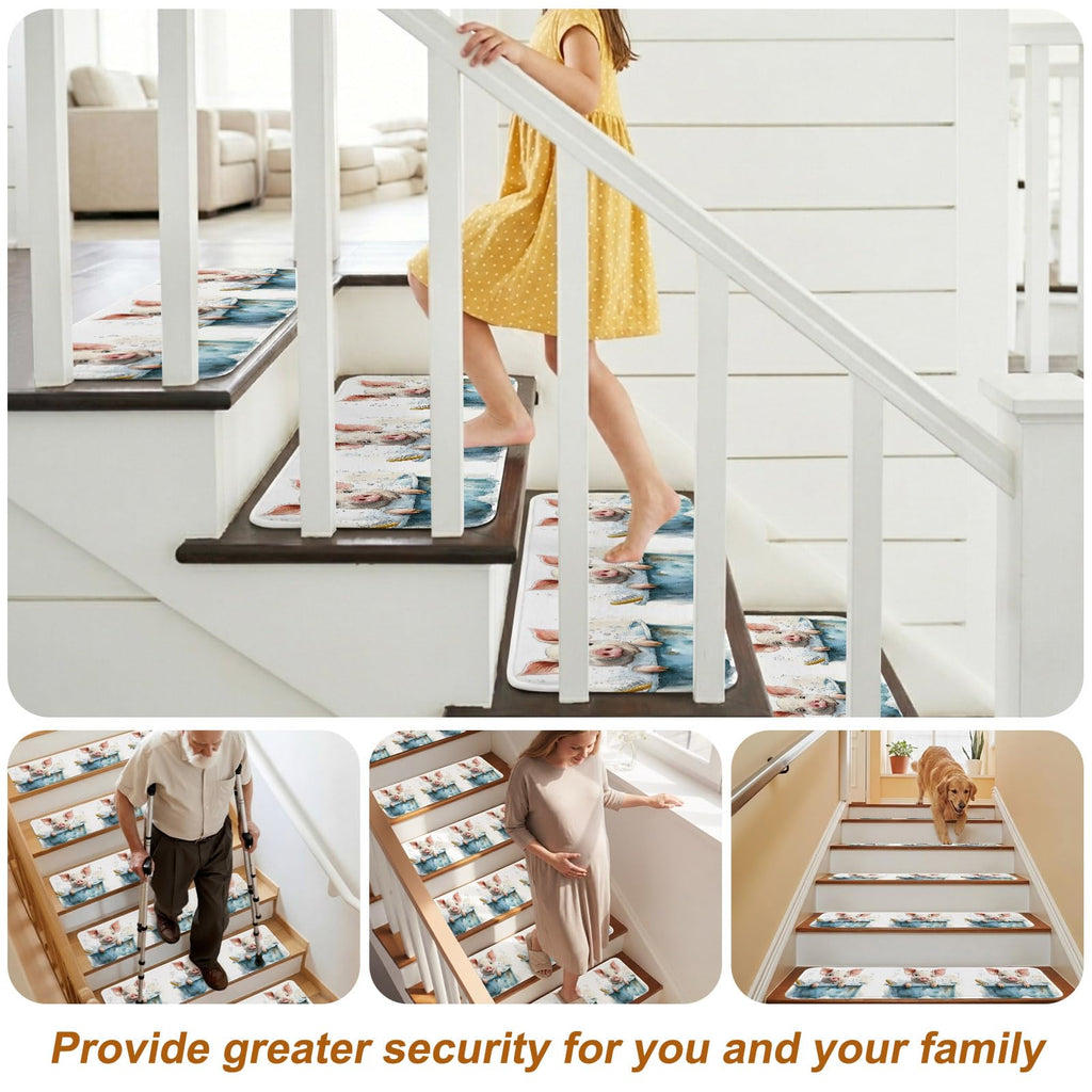 Non Slip Carpet Stair Treads 7 Pack 8"x30" J9250