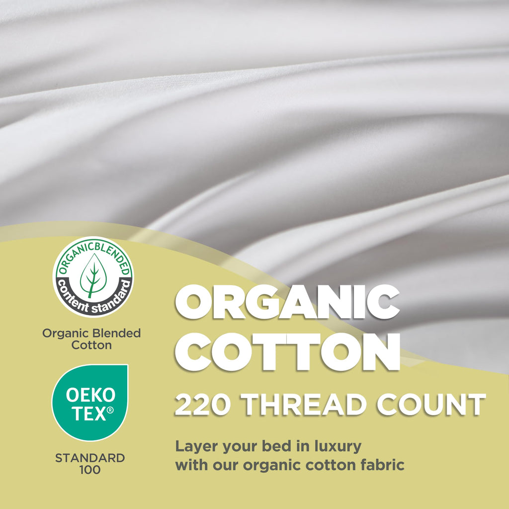 100% Organic Cotton Cover King Size Bed Pillows Set of 2 Y417379