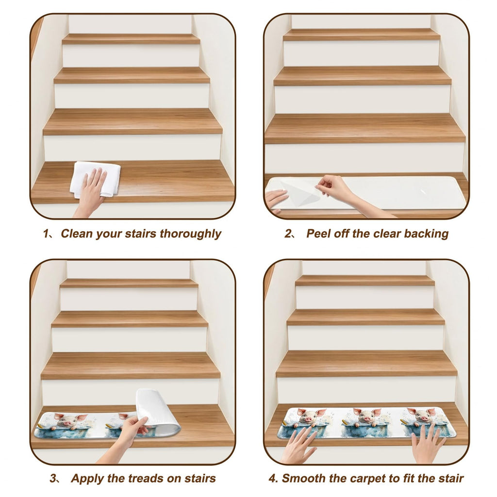 Non Slip Carpet Stair Treads 7 Pack 8"x30" J9250
