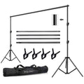12ft x 10ft Adjustable Photography Backdrop Stand Kit with Carry Bag M933871