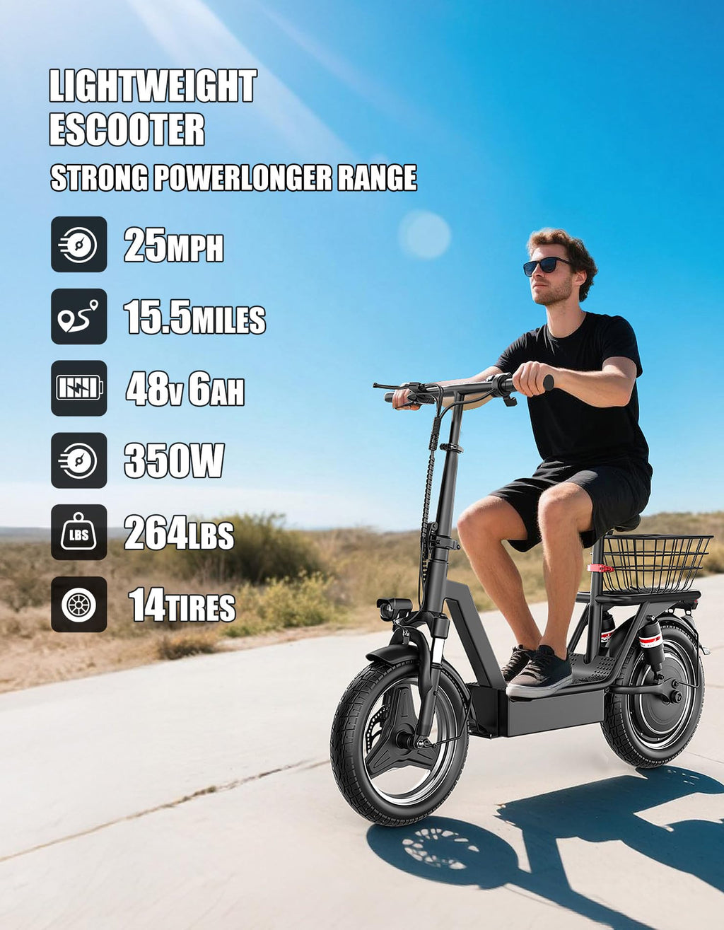 Foldable Electric Scooter with Seat H238