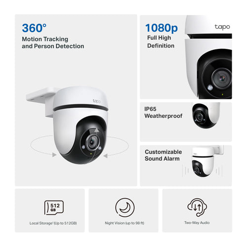 1080P Outdoor Wired Pan/Tilt Security Camera Z406