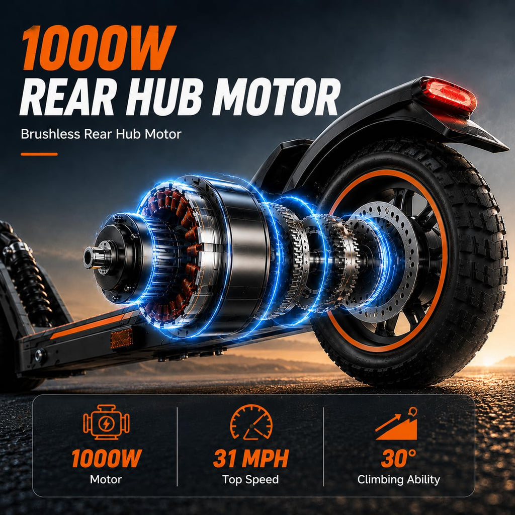 Electric Scooter 1000W Motor 31 MPH 38 Miles Range O2113