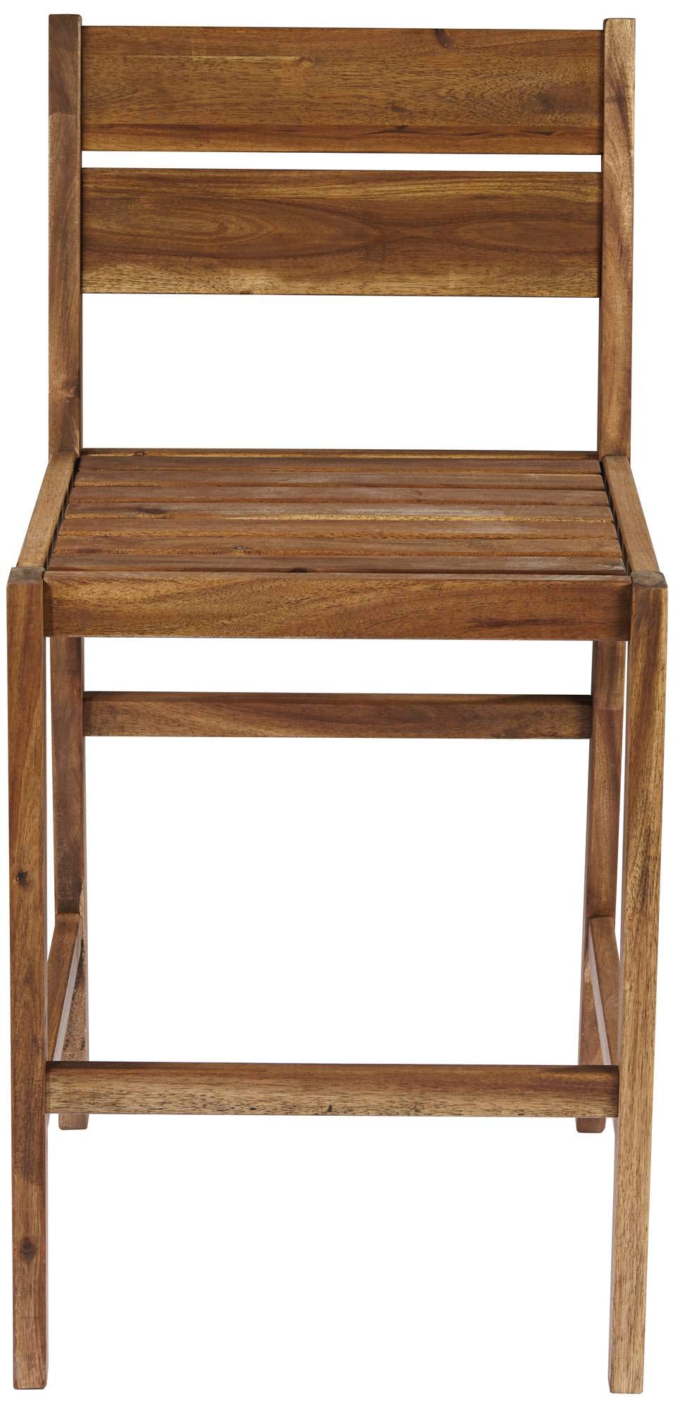 Acacia Wood Outdoor Bar Stools Set of 2 Brown 24" High M273928