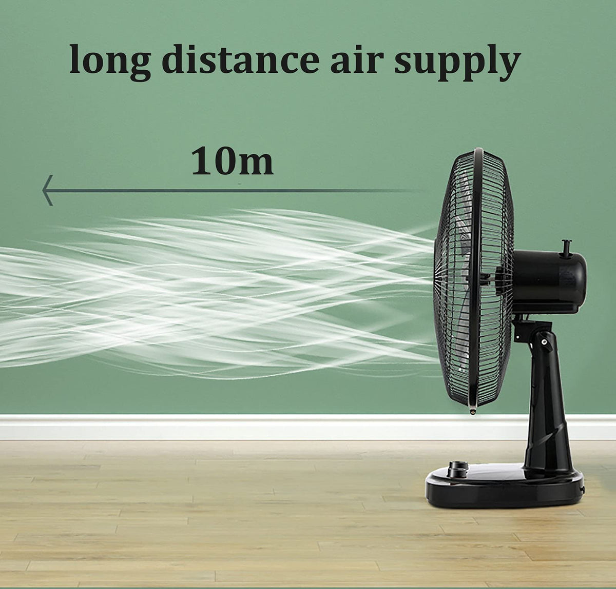 16-Inch 3 Speed 5 Blades Pedestal Fan White I5355