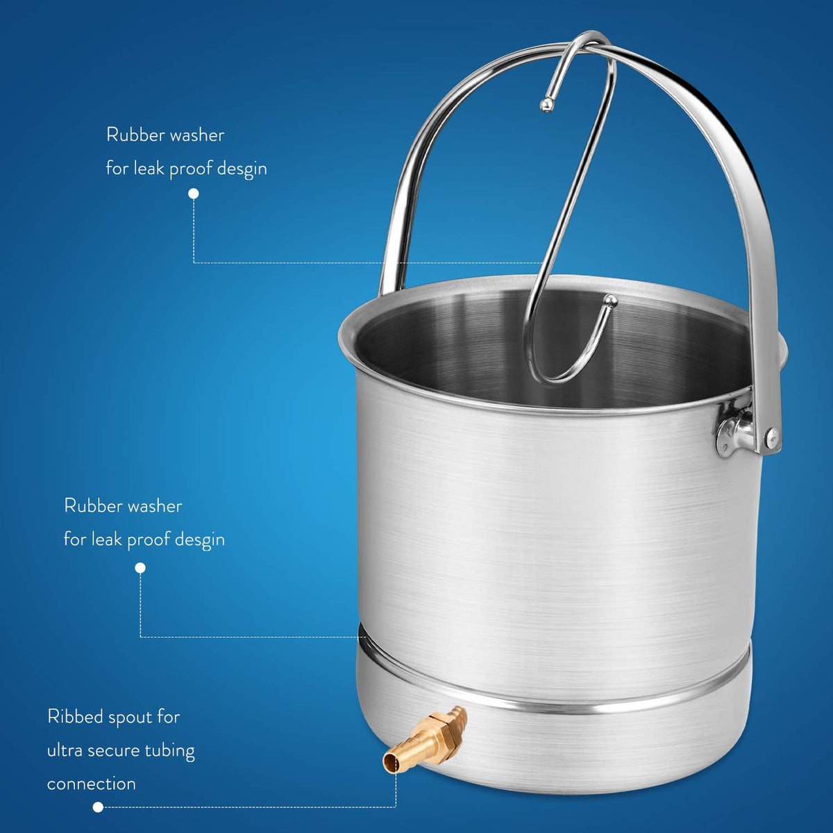 Coffee Enema Bucket Kit Stainless Steel 1.8 Quart E6512