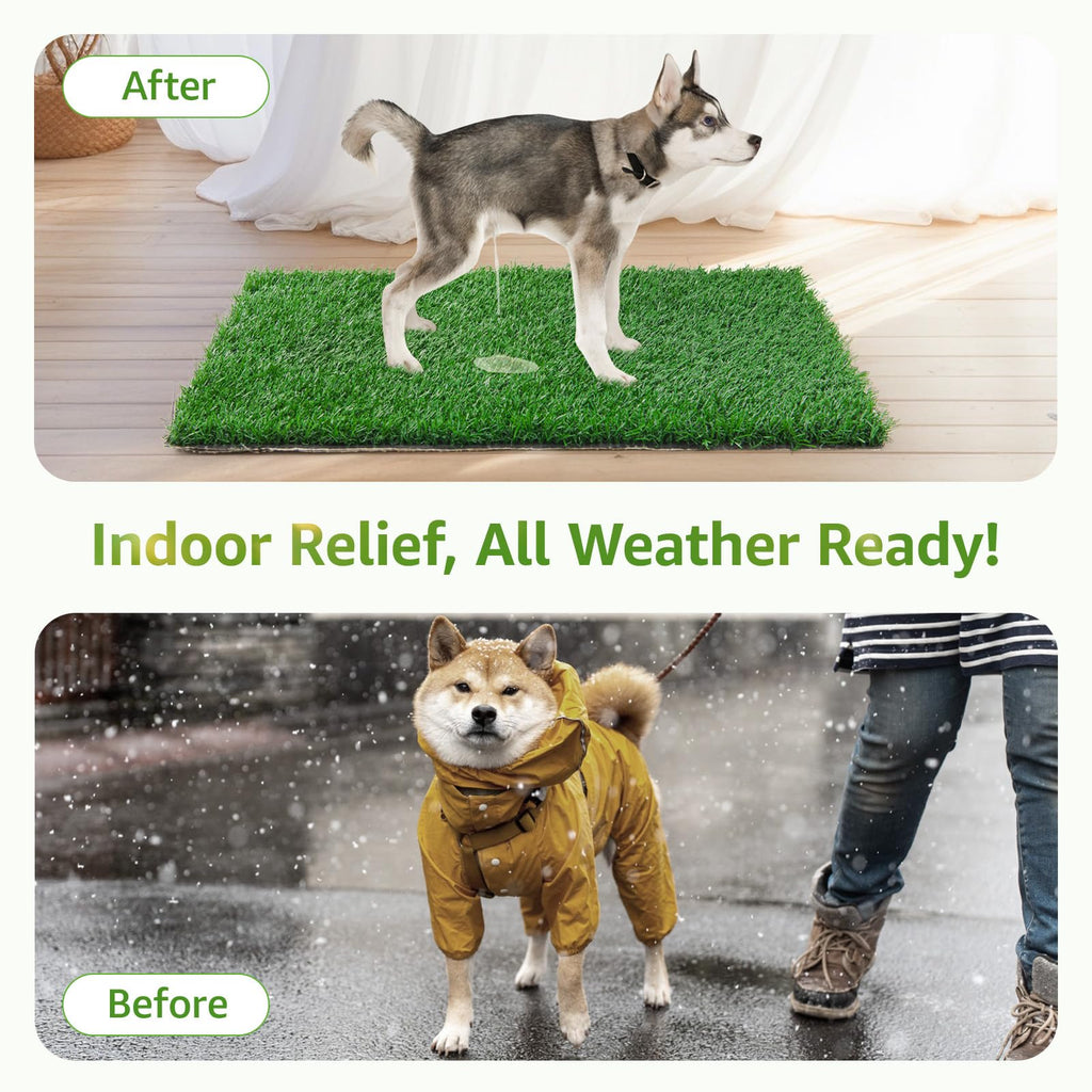 2 Pack 14x18in Artificial Grass Pee Pads J46885