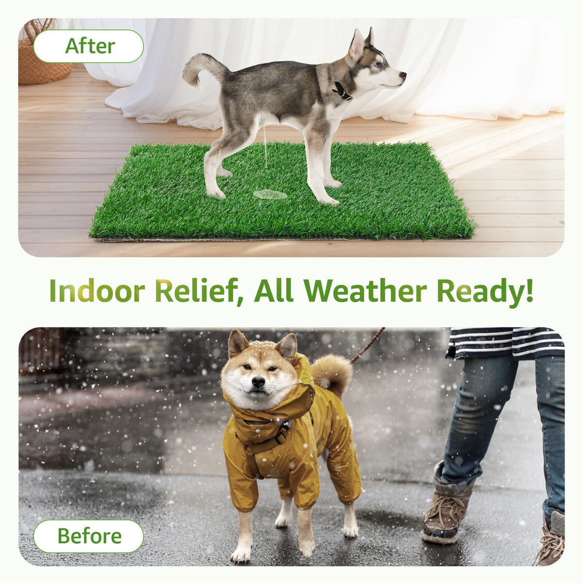 2 Pack 14x18in Artificial Grass Pee Pads J46885