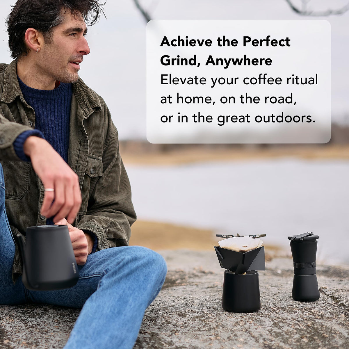 Manual Coffee Grinder with Stainless Steel Burrs T71497
