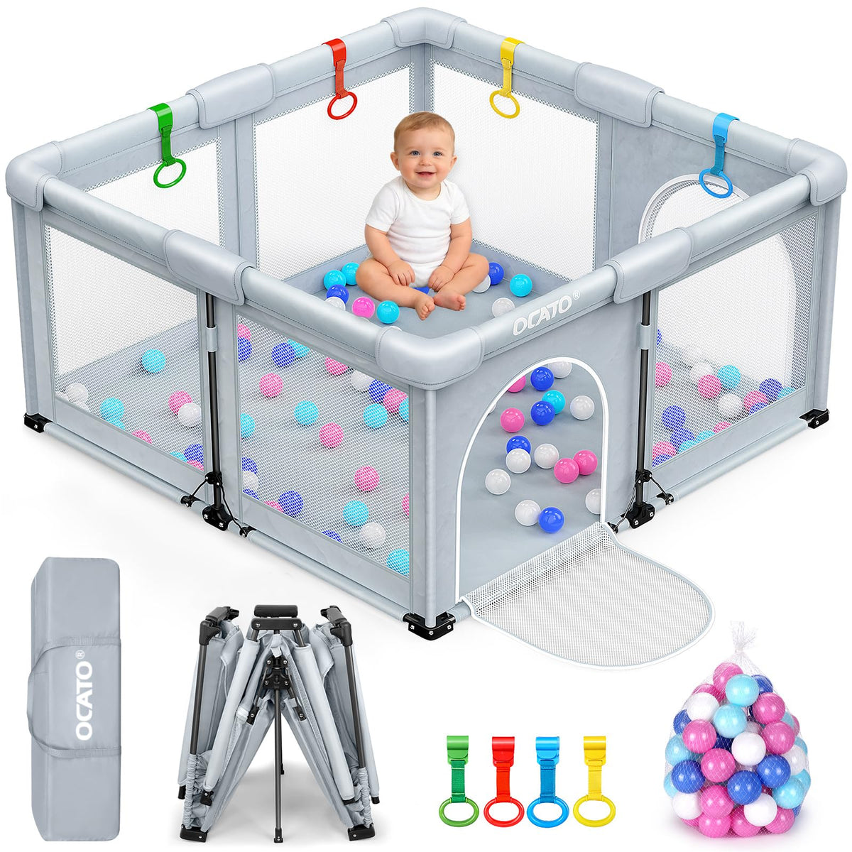 Foldable Baby Playpen 50×50 J404234