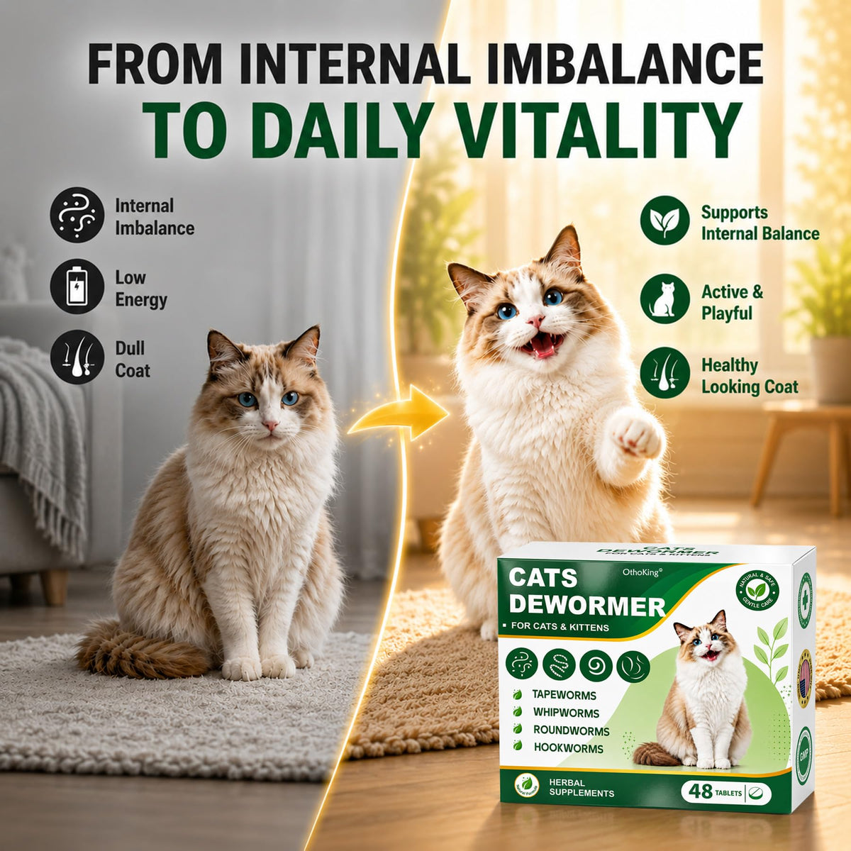 Cat Dewormer Tablet 48 Tablets U963505