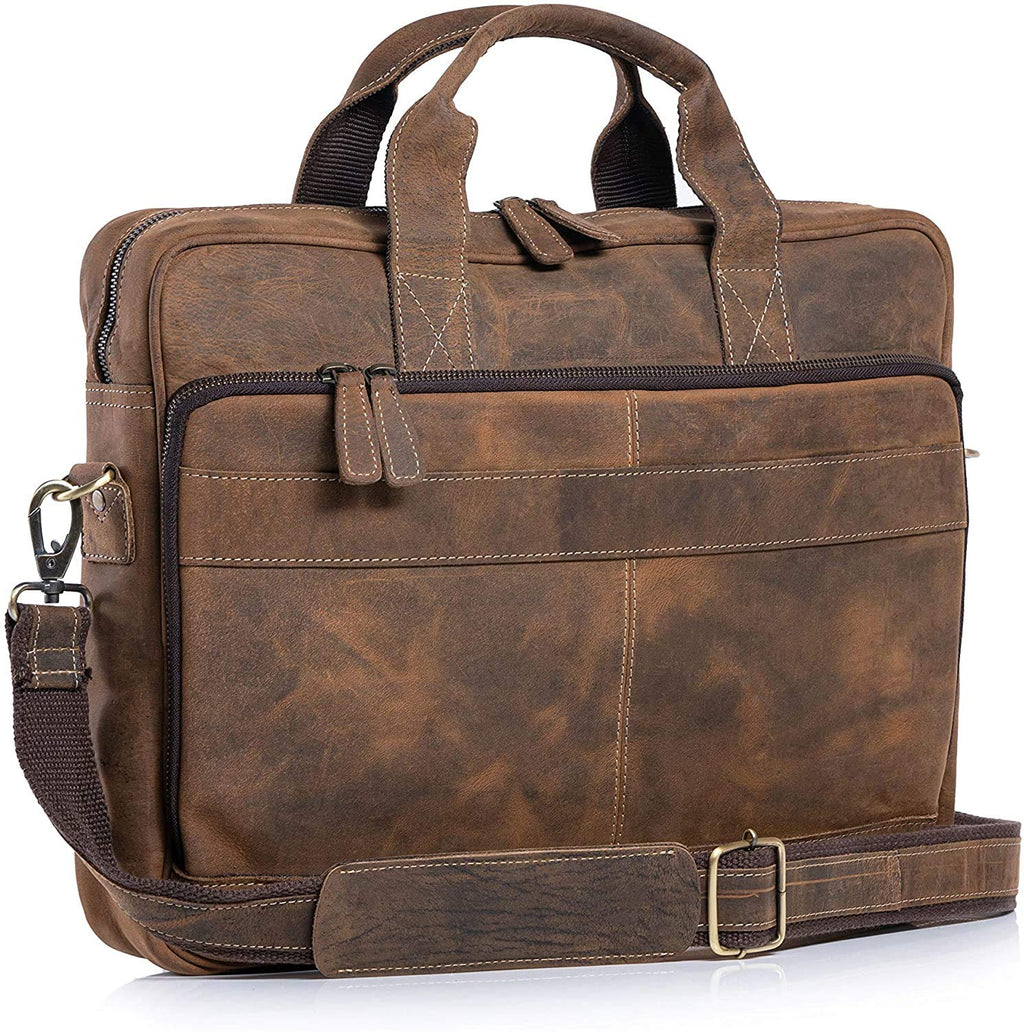 18 Inch Leather Laptop Messenger Bag L3101