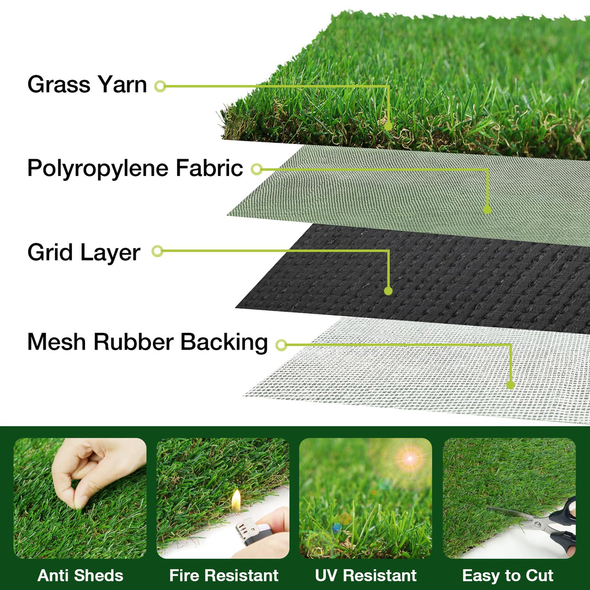 Large Artificial Grass 4 FT x 6 FT T283