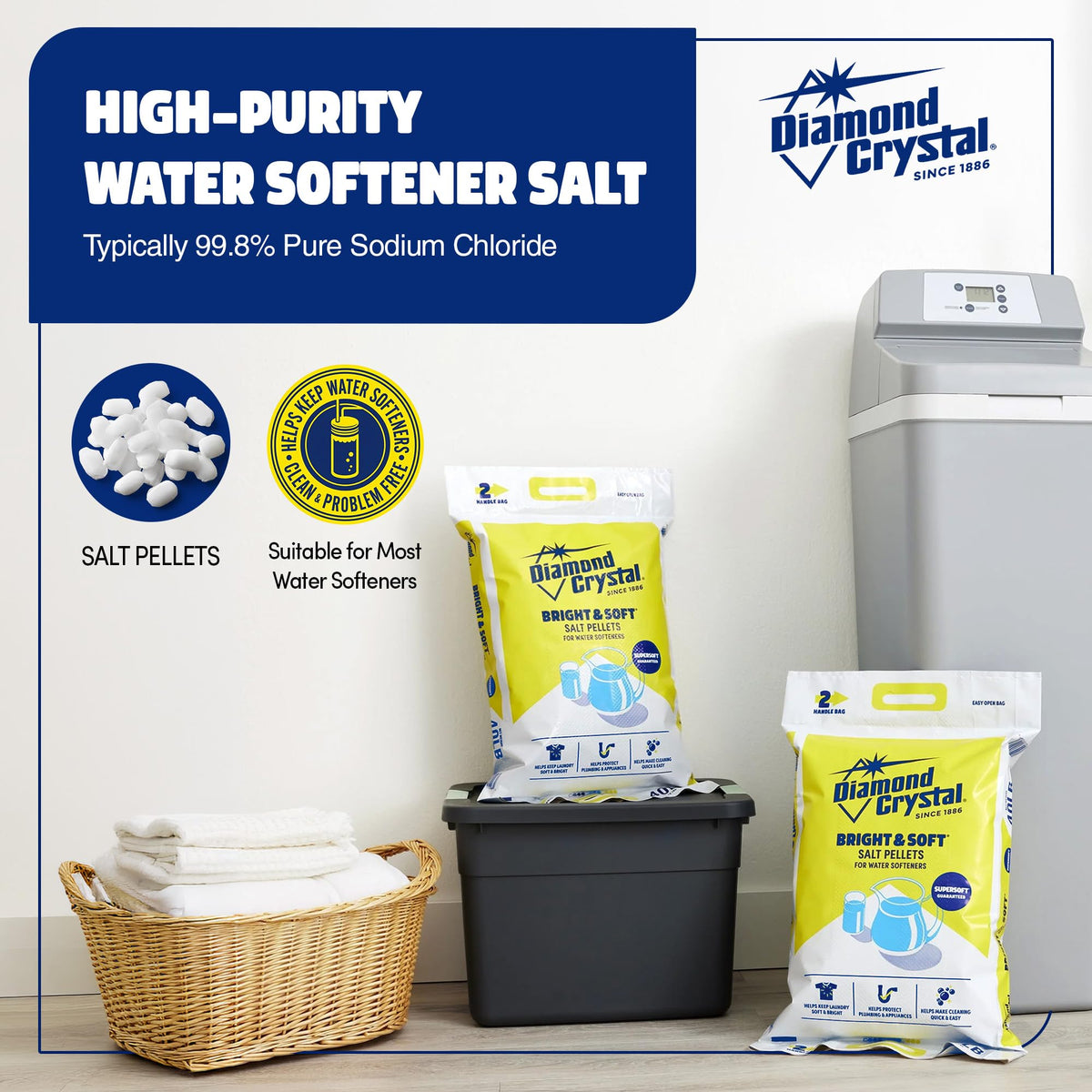 2 Pack Water Softener Salt Pellets, 40 Pounds S133