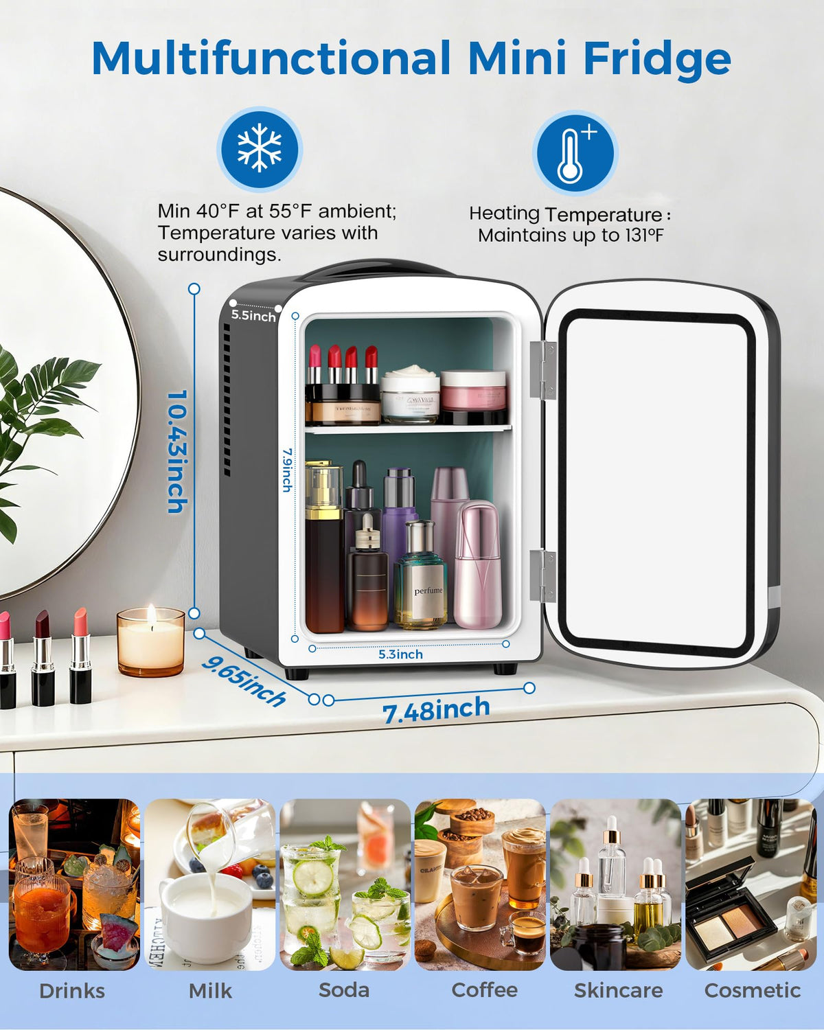 Black 4L Mini Fridge I70517
