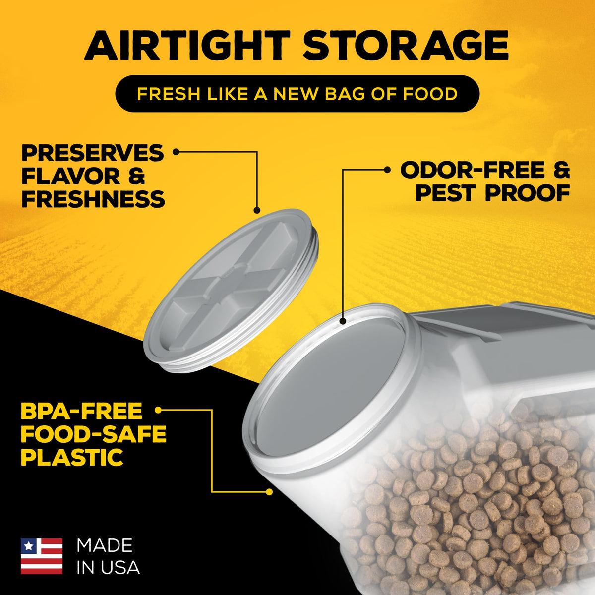 Airtight Pet Food Storage Container with Scoop L25625