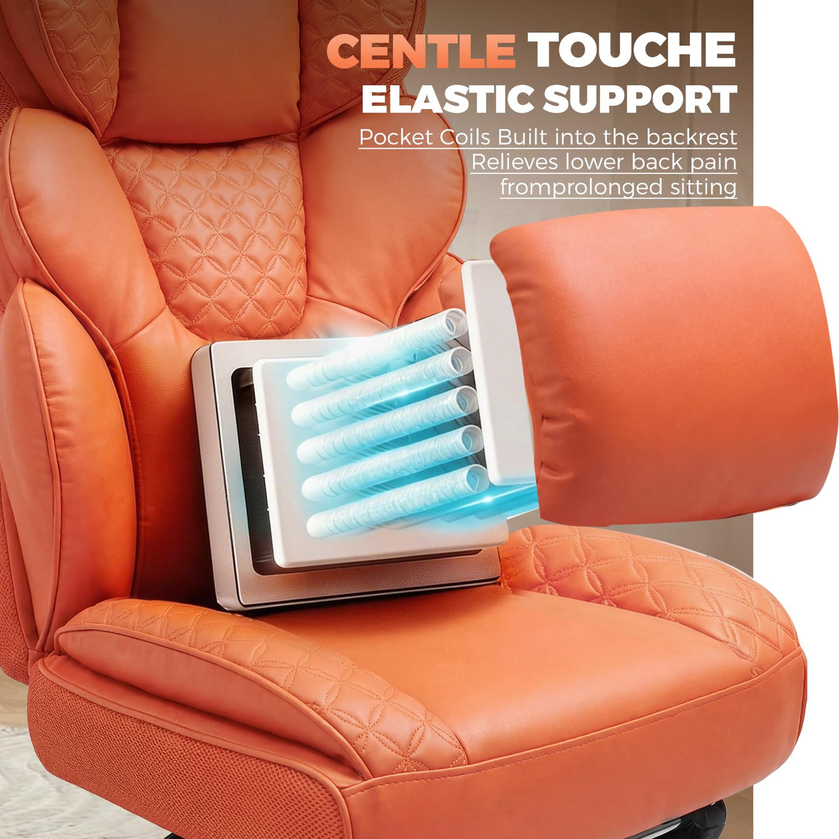 Big and Tall High Back Executive Chair with Footrest Q8576