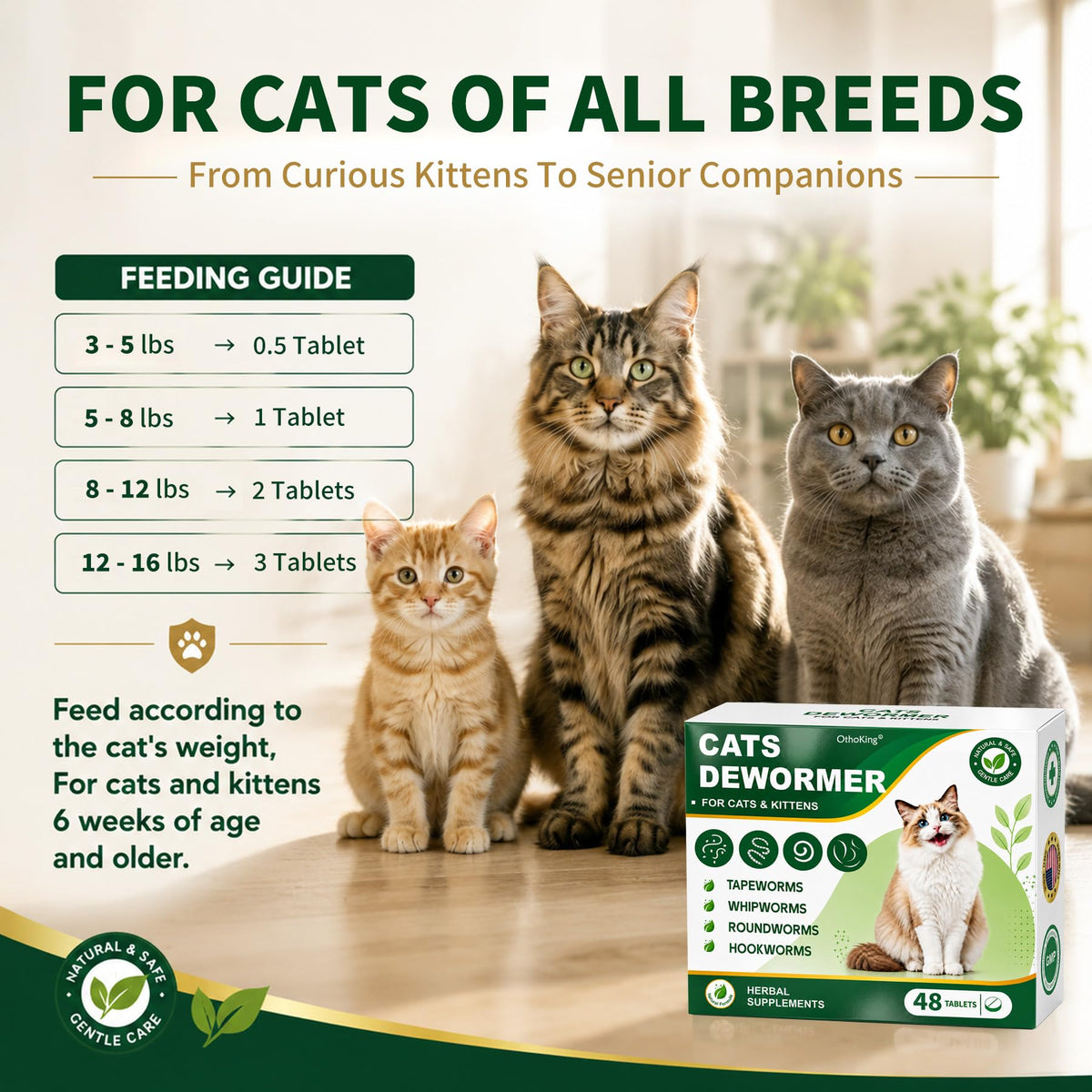 Cat Dewormer Tablet 48 Tablets U963505