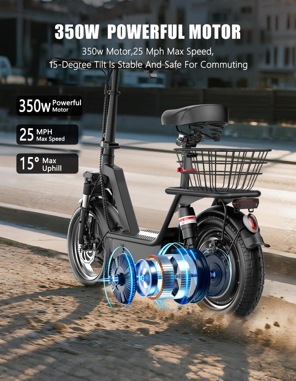 Foldable Electric Scooter with Seat H238