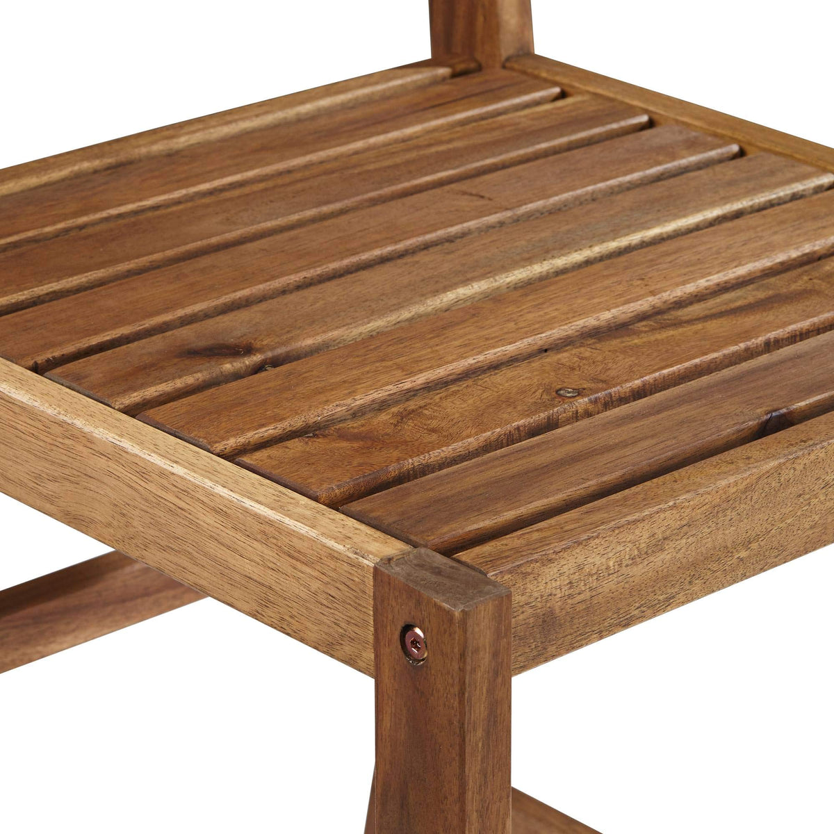Acacia Wood Outdoor Bar Stools Set of 2 Brown 24" High M273928