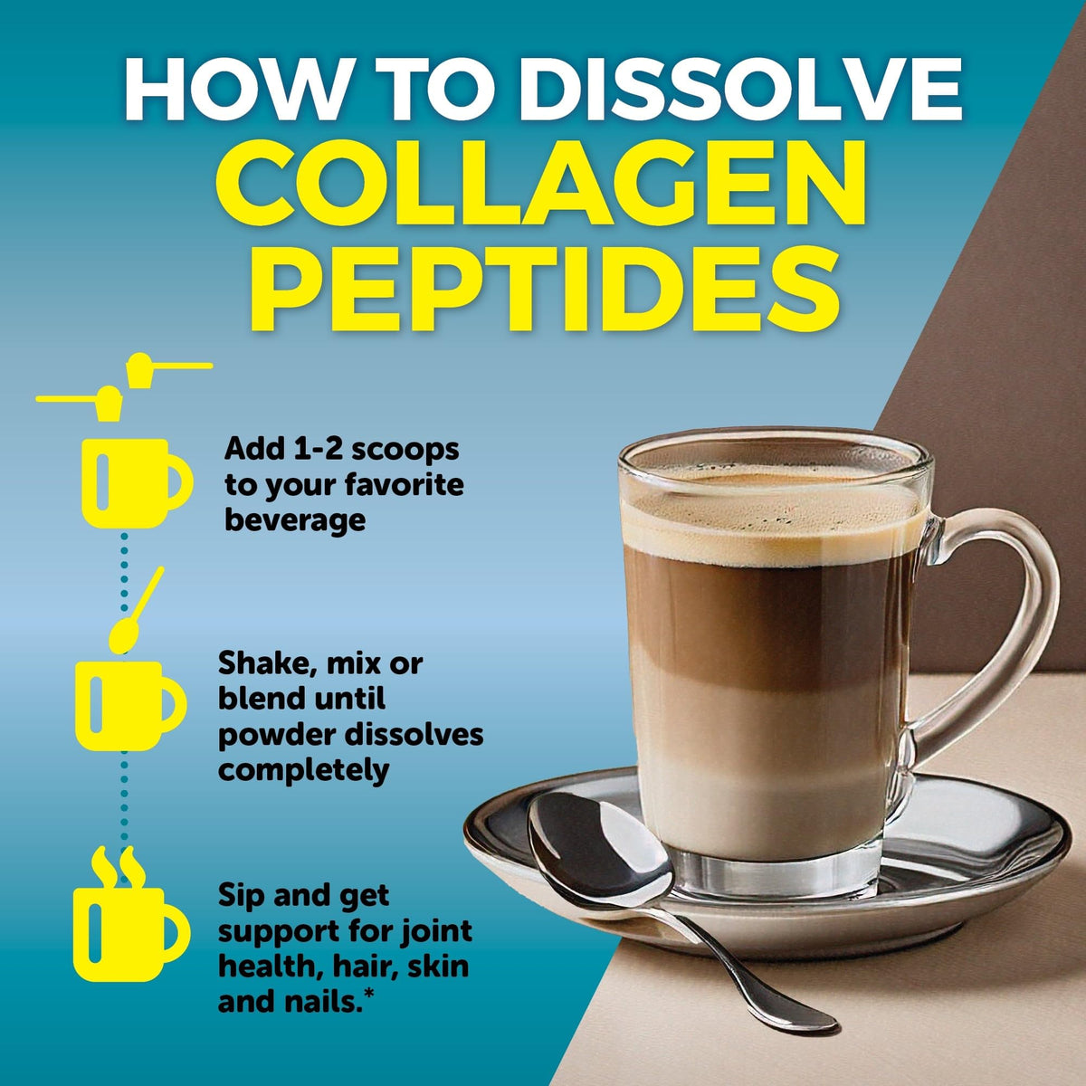Collagen Peptides Powder - Grass-Fed Hydrolyzed Bovine, Type I & III - 19 g Protein, Unflavored - 1lb G98771